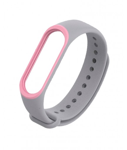 Ремешок Dual Color для Xiaomi Mi Band 3/4 (Grey-Pink) купить в Уфе | Обзор | Отзывы | Характеристики | Сравнение