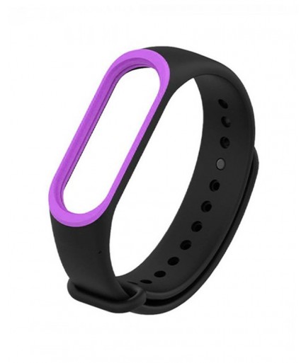 Ремешок Dual Color для Xiaomi Mi Band 3/4 (Black-Purple) купить в Уфе | Обзор | Отзывы | Характеристики | Сравнение