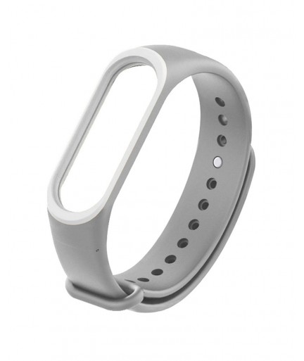 Ремешок Dual Color для Xiaomi Mi Band 3/4 (Grey-White) купить в Уфе | Обзор | Отзывы | Характеристики | Сравнение